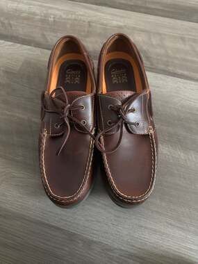 Clarks Men's Active Air Brown Leather 2-Eye Boat Shoes